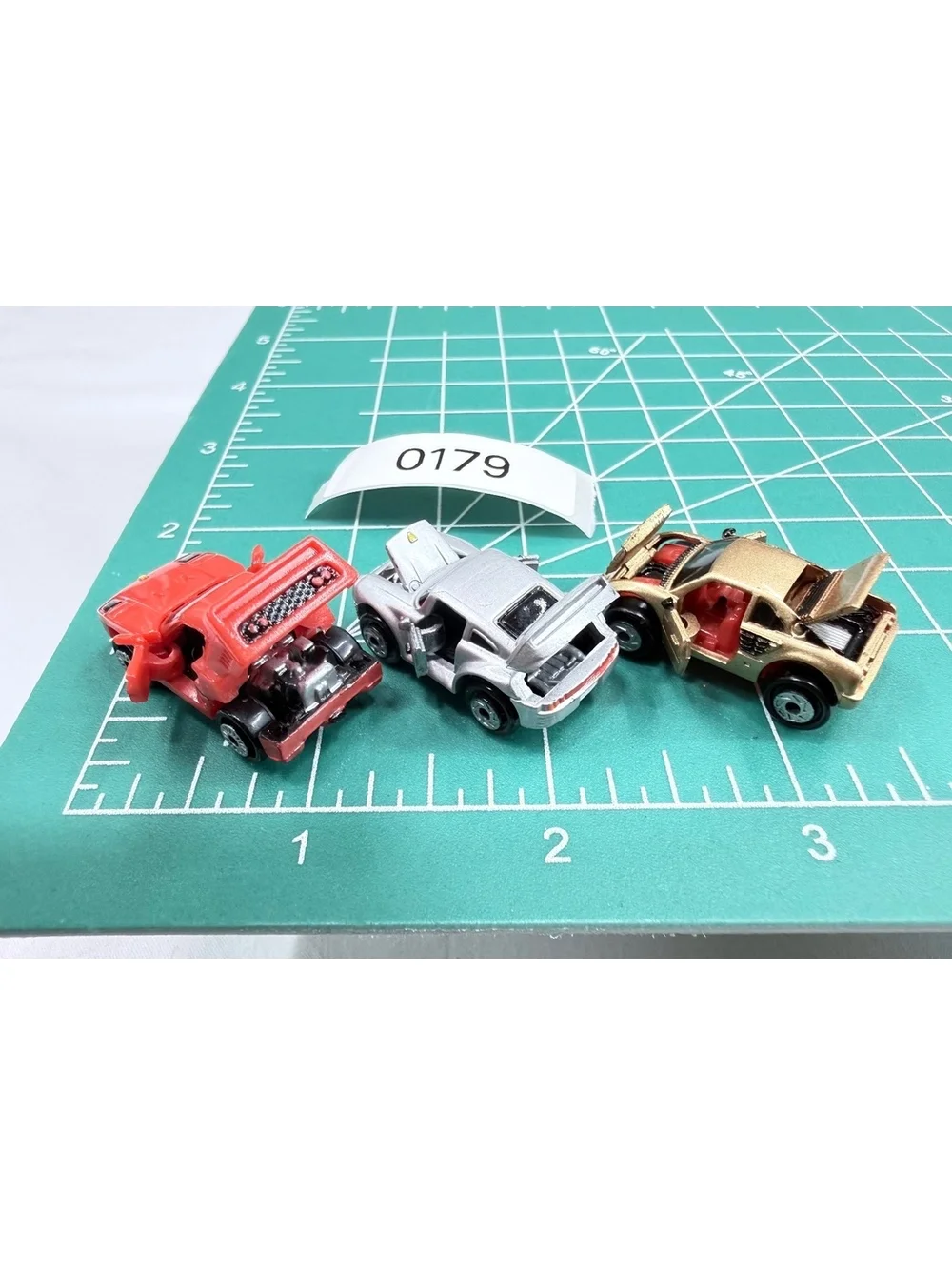 Set of 3 Vintage Galoob Micro Machine Sports Car Models with Opening Doors